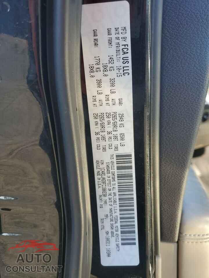 DODGE DURANGO 2015 - 1C4RDJAG9FC180230
