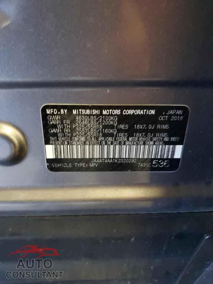MITSUBISHI ECLIPSE 2019 - JA4AT4AA1KZ020292
