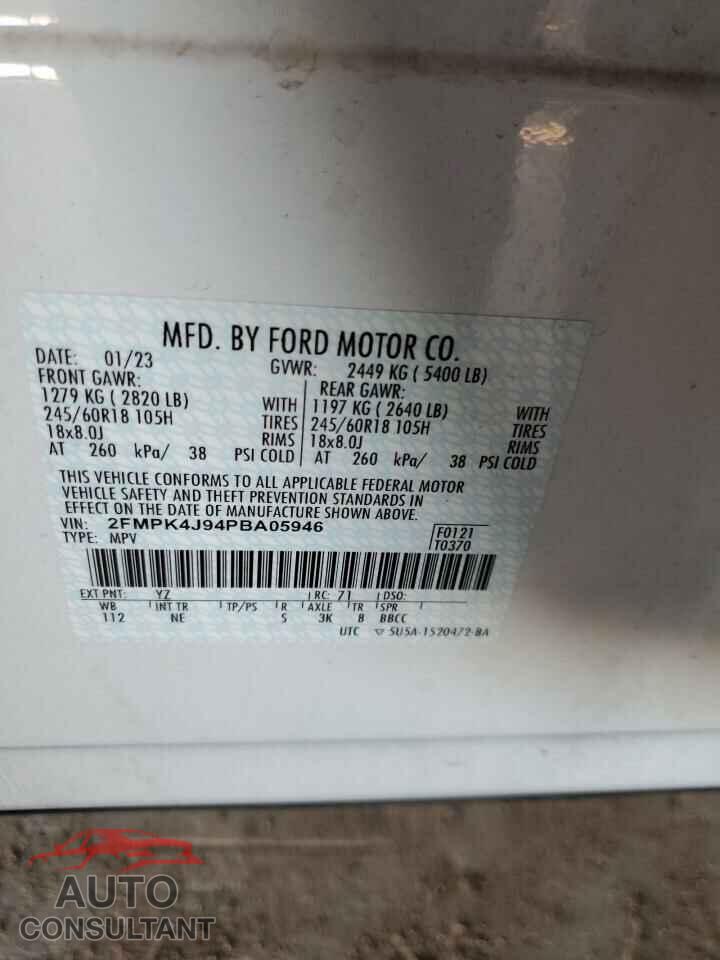 FORD EDGE 2023 - 2FMPK4J94PBA05946