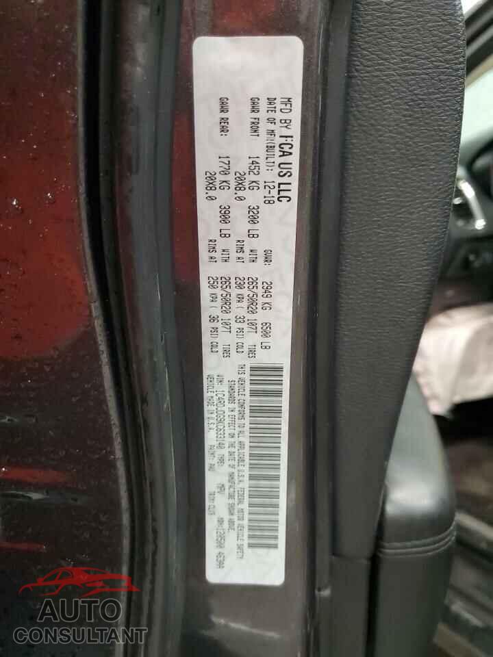 DODGE DURANGO 2019 - 1C4RDJDG9KC633140