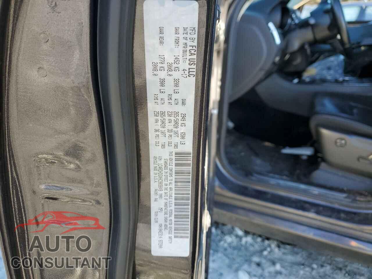 DODGE DURANGO 2017 - 1C4RDHDGXHC903848