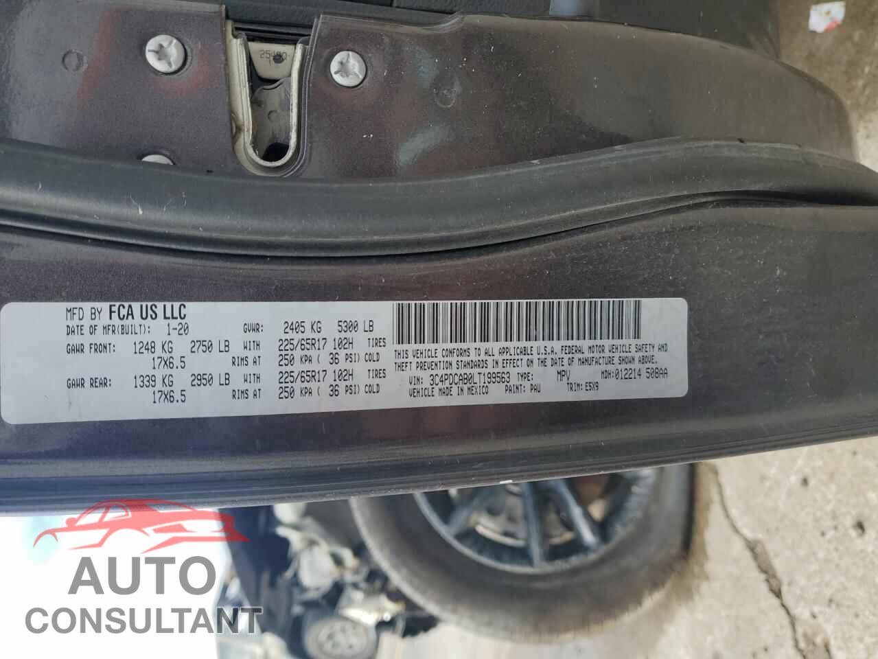 DODGE JOURNEY 2020 - 3C4PDCAB0LT199563