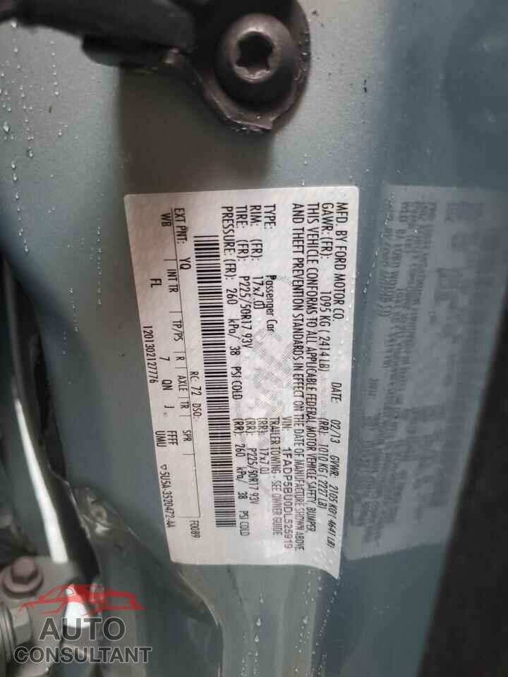 FORD CMAX 2013 - 1FADP5BU0DL525919