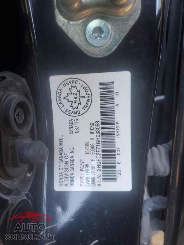 HONDA CIVIC 2016 - 2HGFC2F71GH038068
