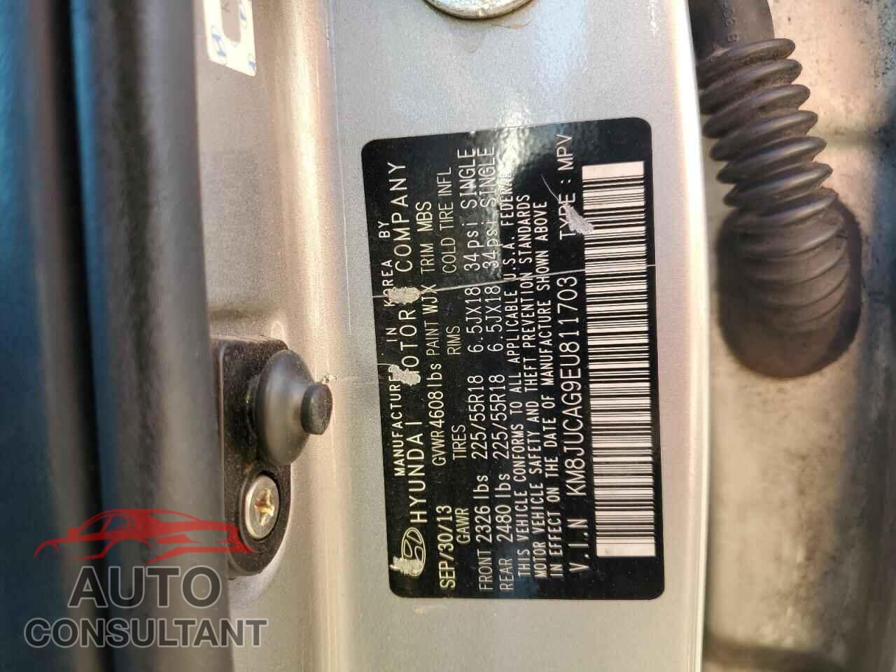 HYUNDAI TUCSON 2014 - KM8JUCAG9EU811703