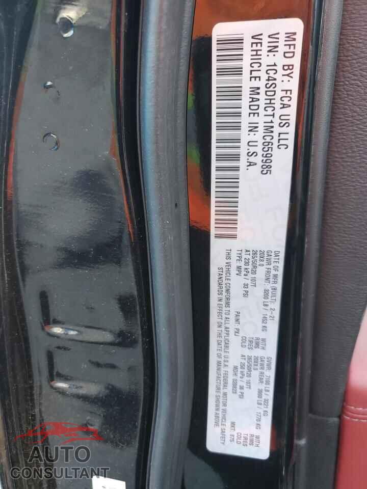 DODGE DURANGO 2021 - 1C4SDHCT1MC659985