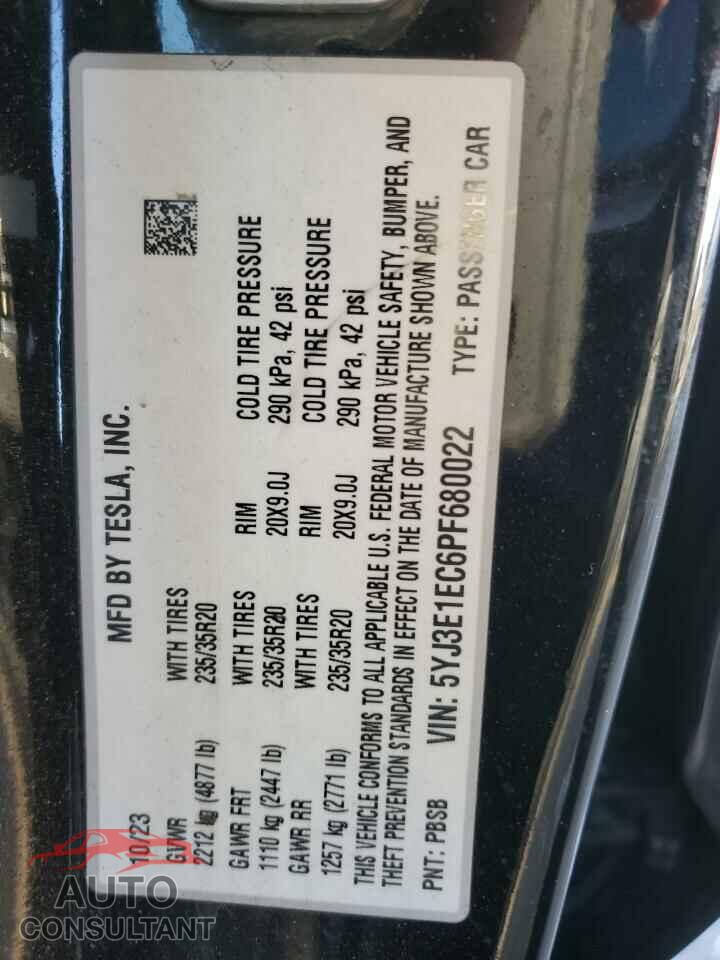 TESLA MODEL 3 2023 - 5YJ3E1EC6PF680022