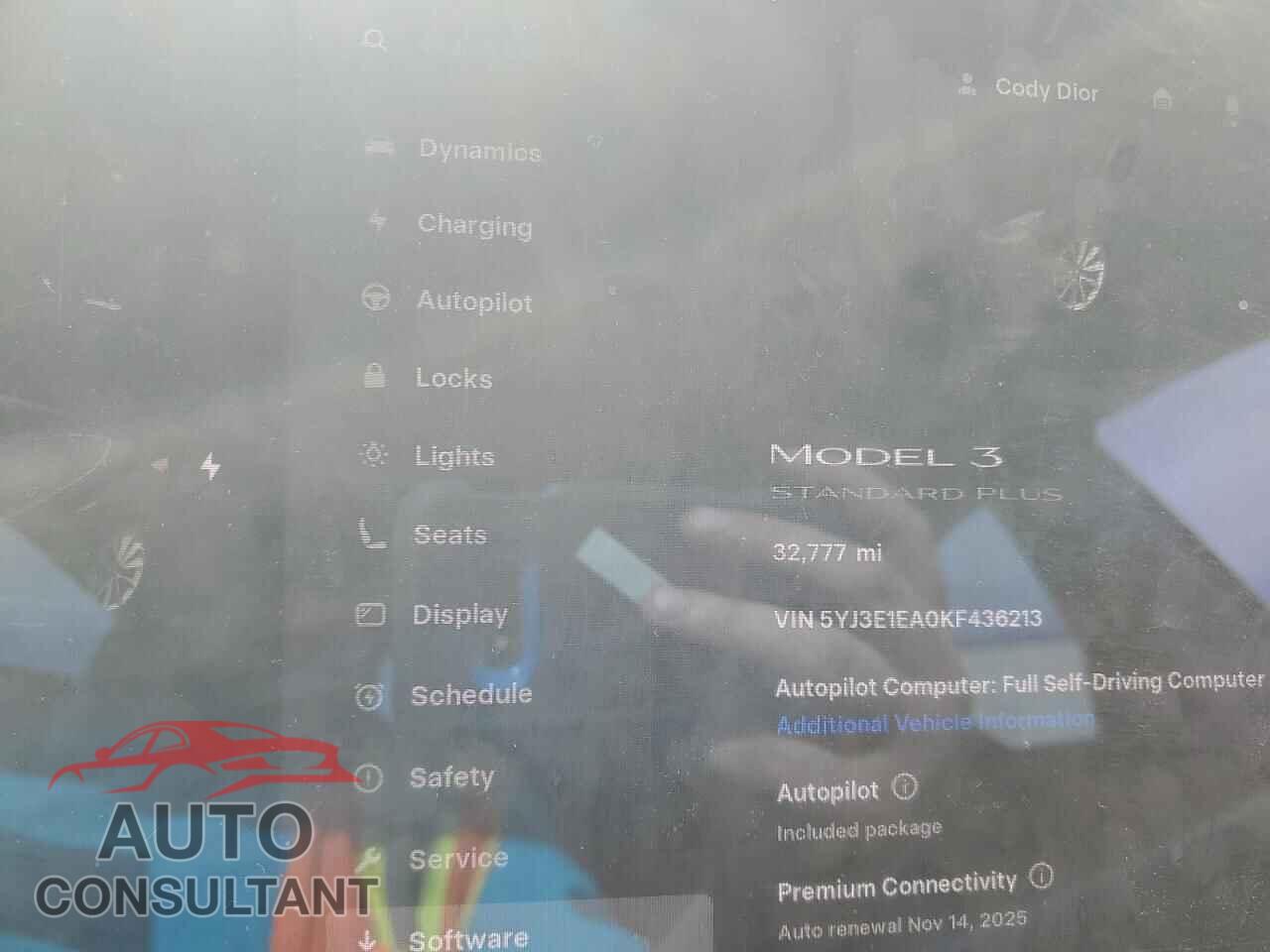 TESLA MODEL 3 2019 - 5YJ3E1EA0KF436213