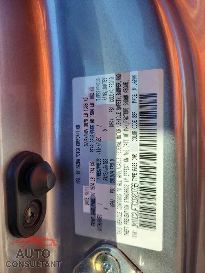 MAZDA MX5 2012 - JM1NC2JF7C0220736
