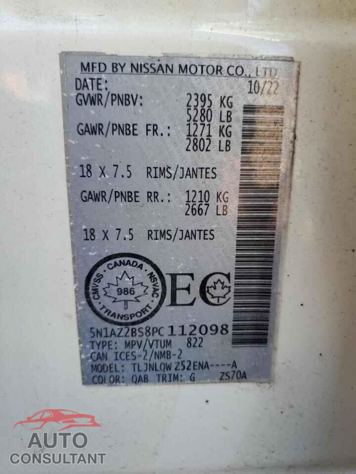 NISSAN MURANO 2023 - 5N1AZ2BS8PC112098
