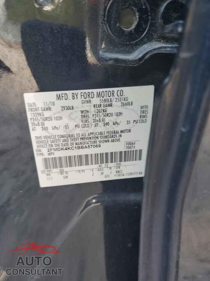FORD EDGE 2011 - 2FMDK4KC1BBA57069