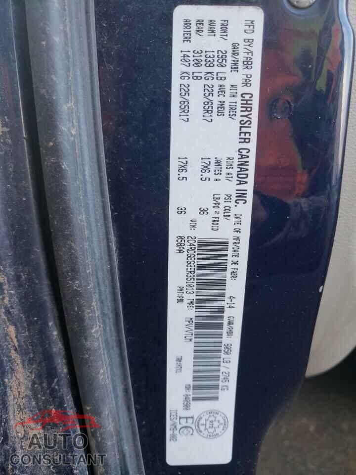 DODGE CARAVAN 2014 - 2C4RDGBG3ER351013