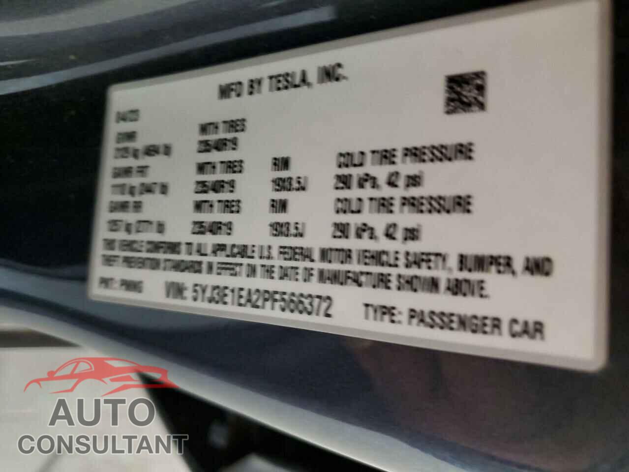 TESLA MODEL 3 2023 - 5YJ3E1EA2PF566372