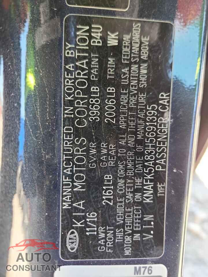 KIA FORTE 2017 - KNAFK5A83H5691395
