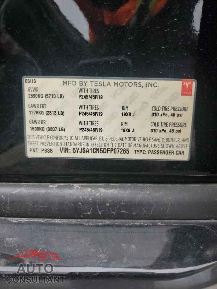TESLA MODEL S 2013 - 5YJSA1CN5DFP07265