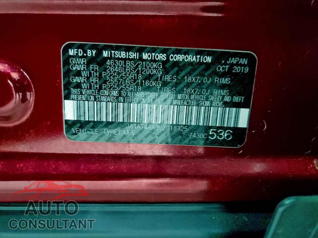 MITSUBISHI ECLIPSE 2020 - JA4AT4AA0LZ018325