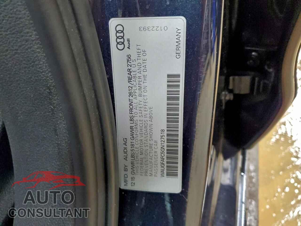 AUDI A6 2016 - WAUGFAFC5GN127518