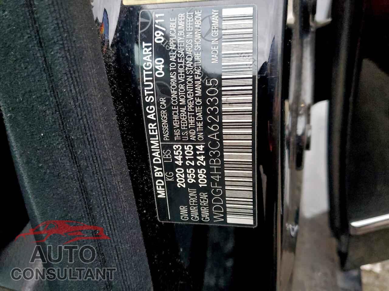 MERCEDES-BENZ C-CLASS 2012 - WDDGF4HB3CA623305