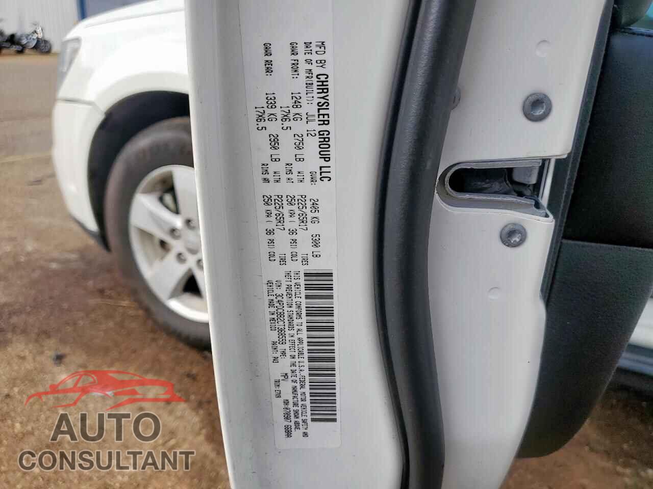 DODGE JOURNEY 2012 - 3C4PDCBB2CT368559