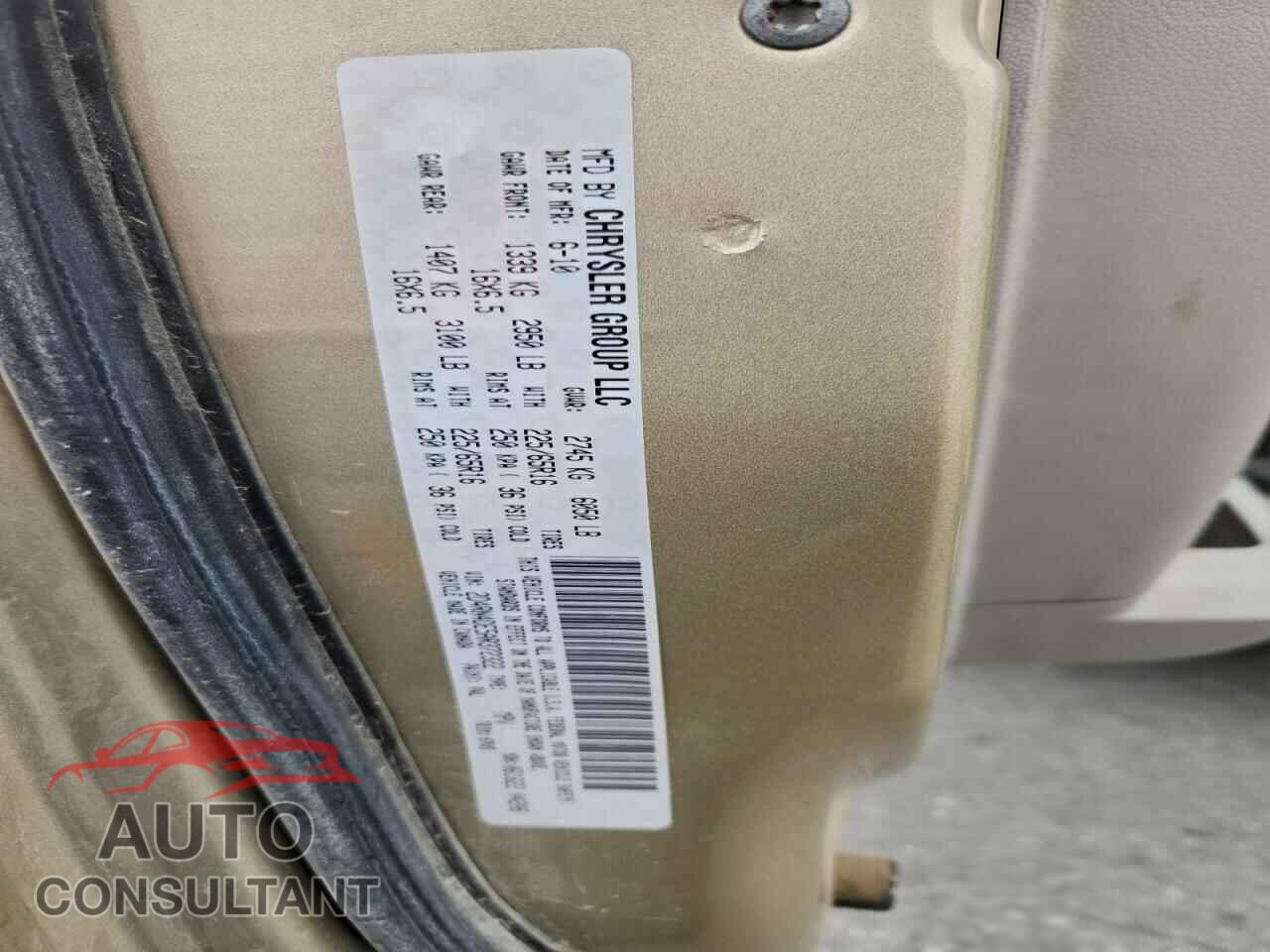 DODGE CARAVAN 2010 - 2D4RN4DE5AR372322