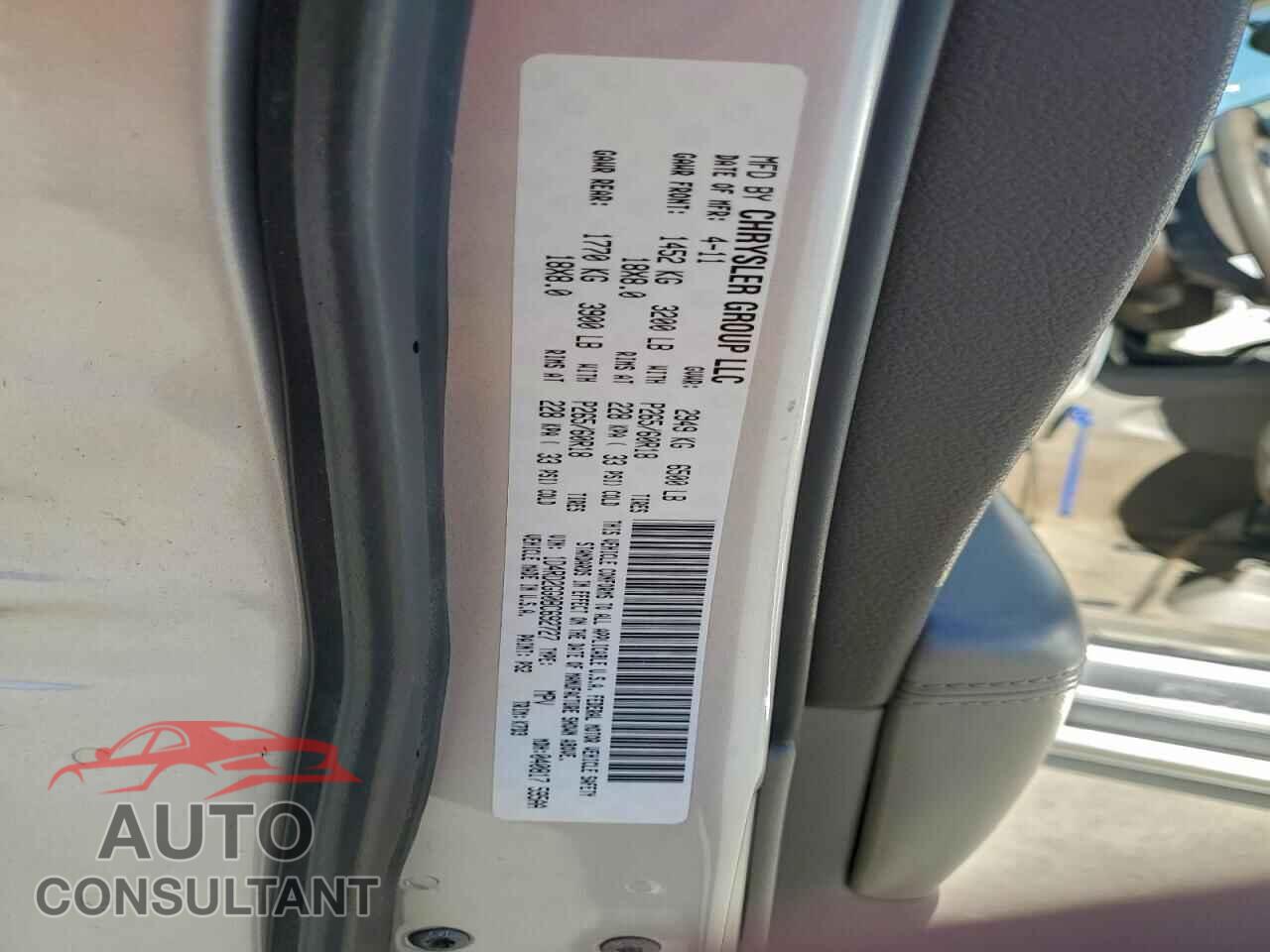 DODGE DURANGO 2011 - 1D4RD2GG0BC692727