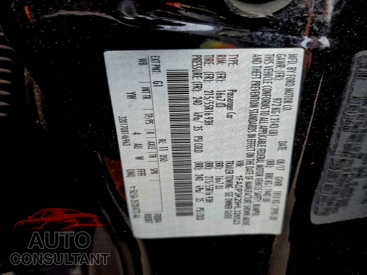 FORD FOCUS 2017 - 1FADP3K29HL326523