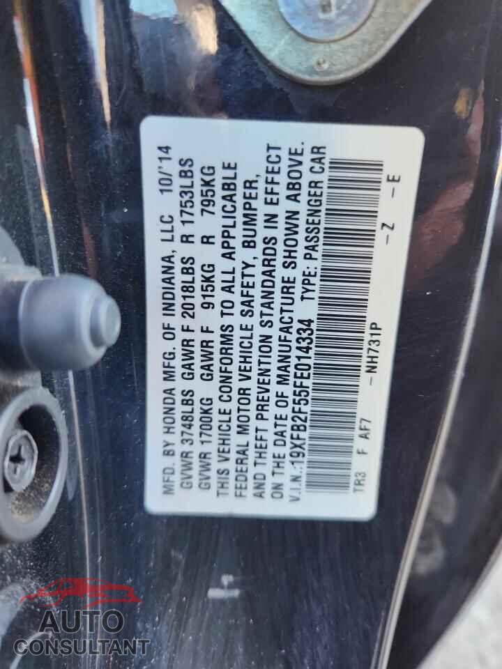 HONDA CIVIC 2015 - 19XFB2F55FE014334