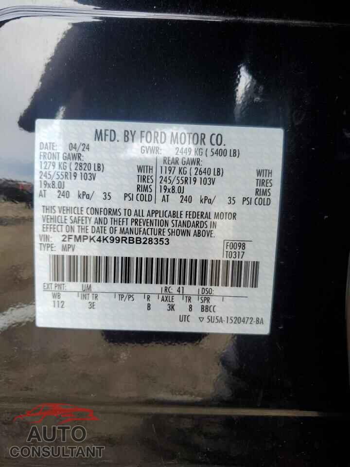 FORD EDGE 2024 - 2FMPK4K99RBB28353
