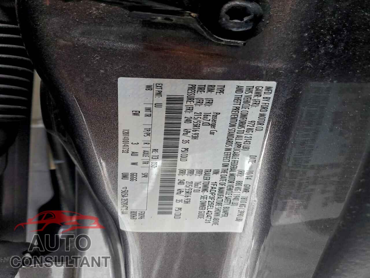 FORD FOCUS 2014 - 1FADP3F25EL424731