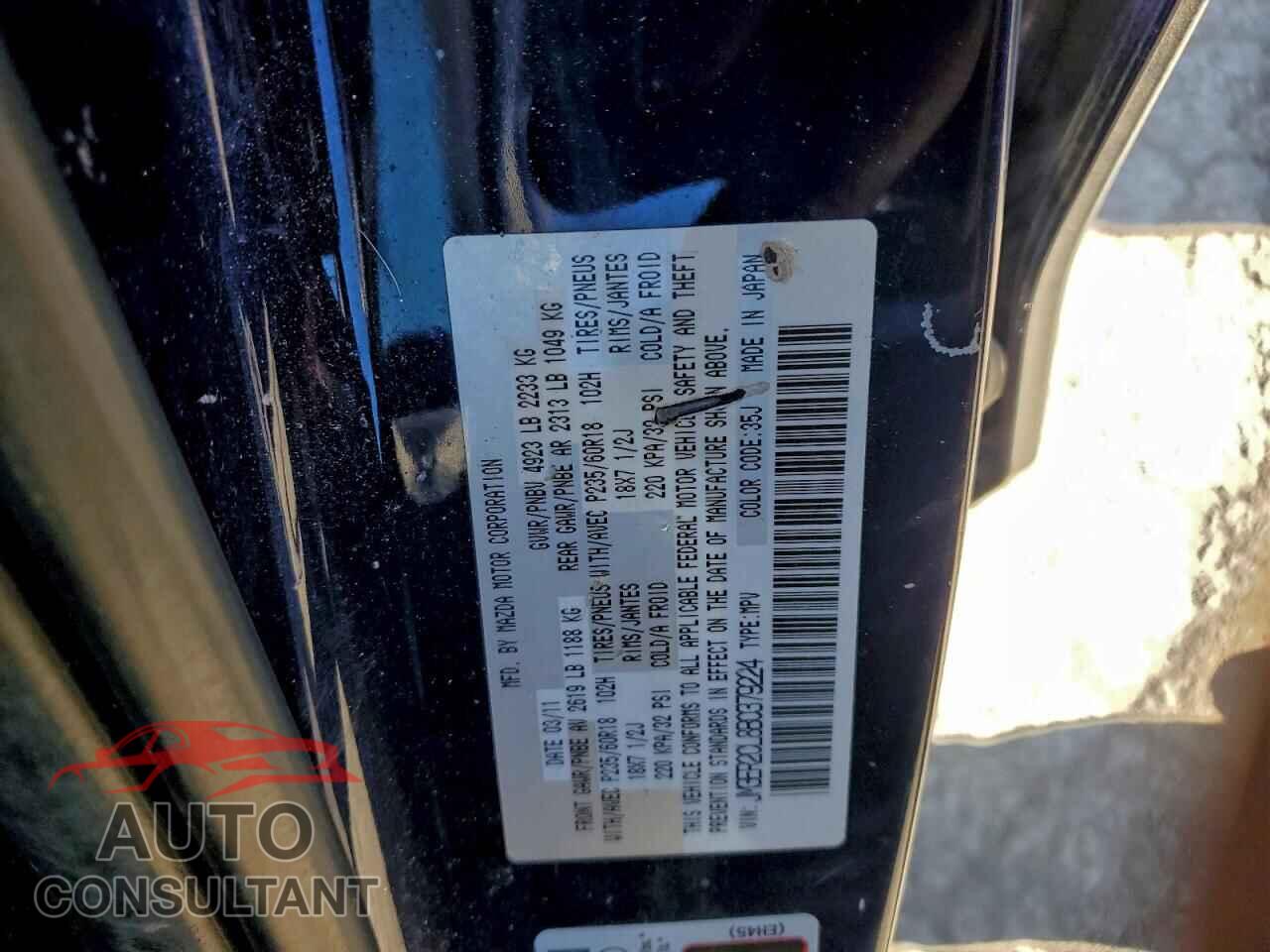 MAZDA CX-7 2011 - JM3ER2CL8B0379224