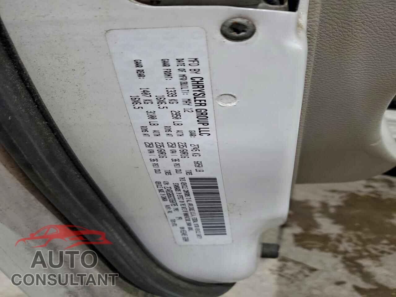 DODGE CARAVAN 2012 - 2C4RDGBG6CR360785