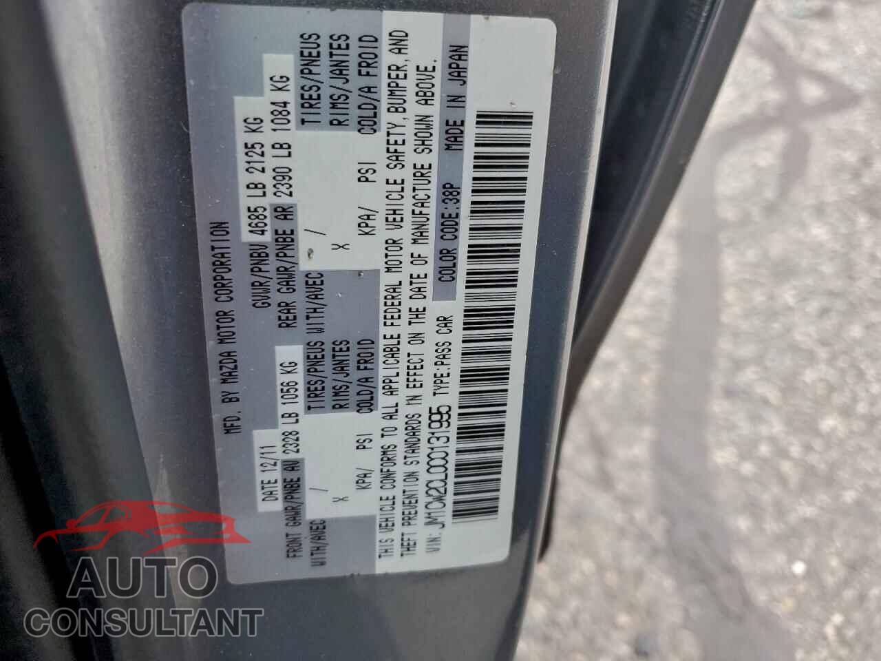 MAZDA 5 2012 - JM1CW2CL0C0131995