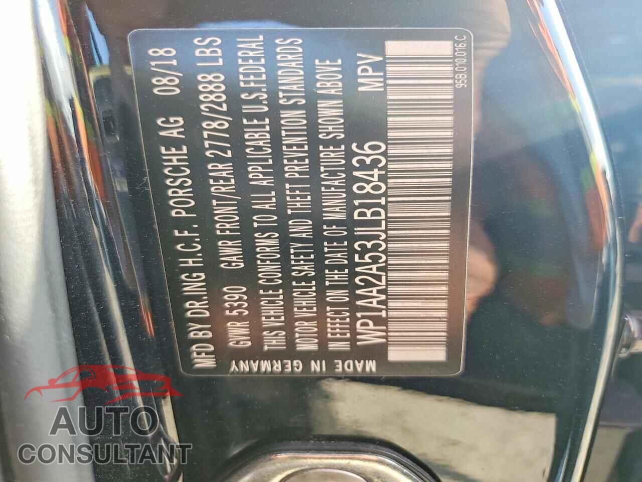 PORSCHE MACAN 2018 - WP1AA2A53JLB18436