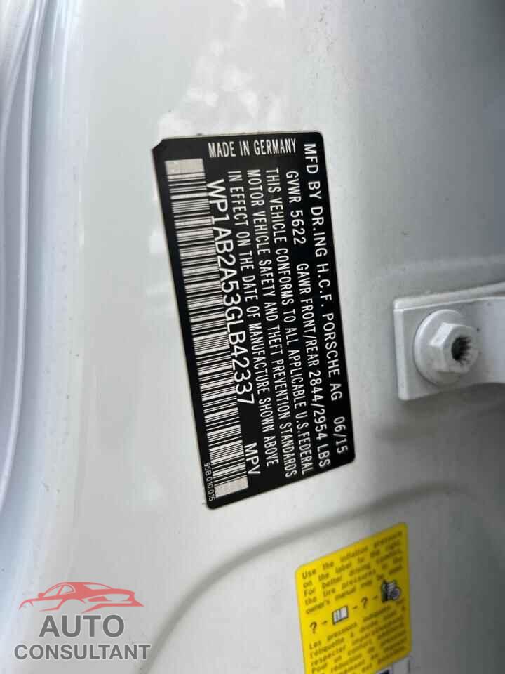 PORSCHE MACAN 2016 - WP1AB2A53GLB42337