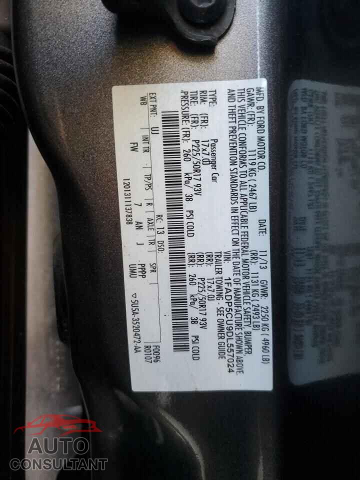 FORD CMAX 2013 - 1FADP5CU9DL557024