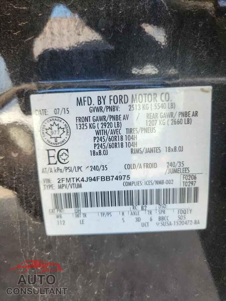 FORD EDGE 2015 - 2FMTK4J94FBB74975
