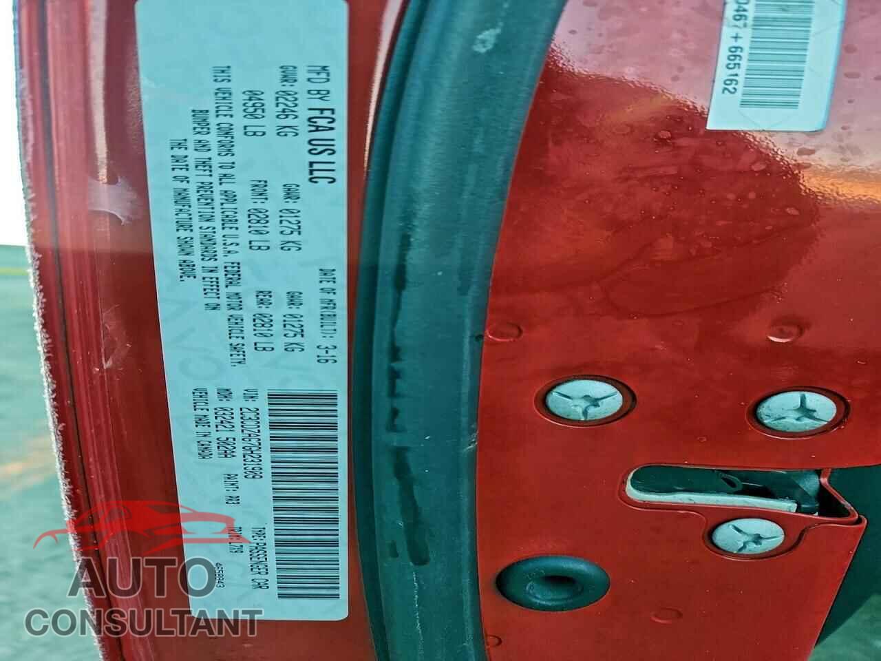 DODGE CHALLENGER 2016 - 2C3CDZAG7GH231909
