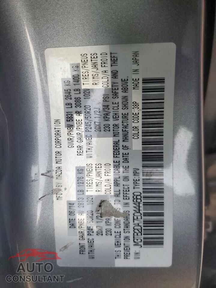 MAZDA CX-9 2014 - JM3TB2DA7E0444660