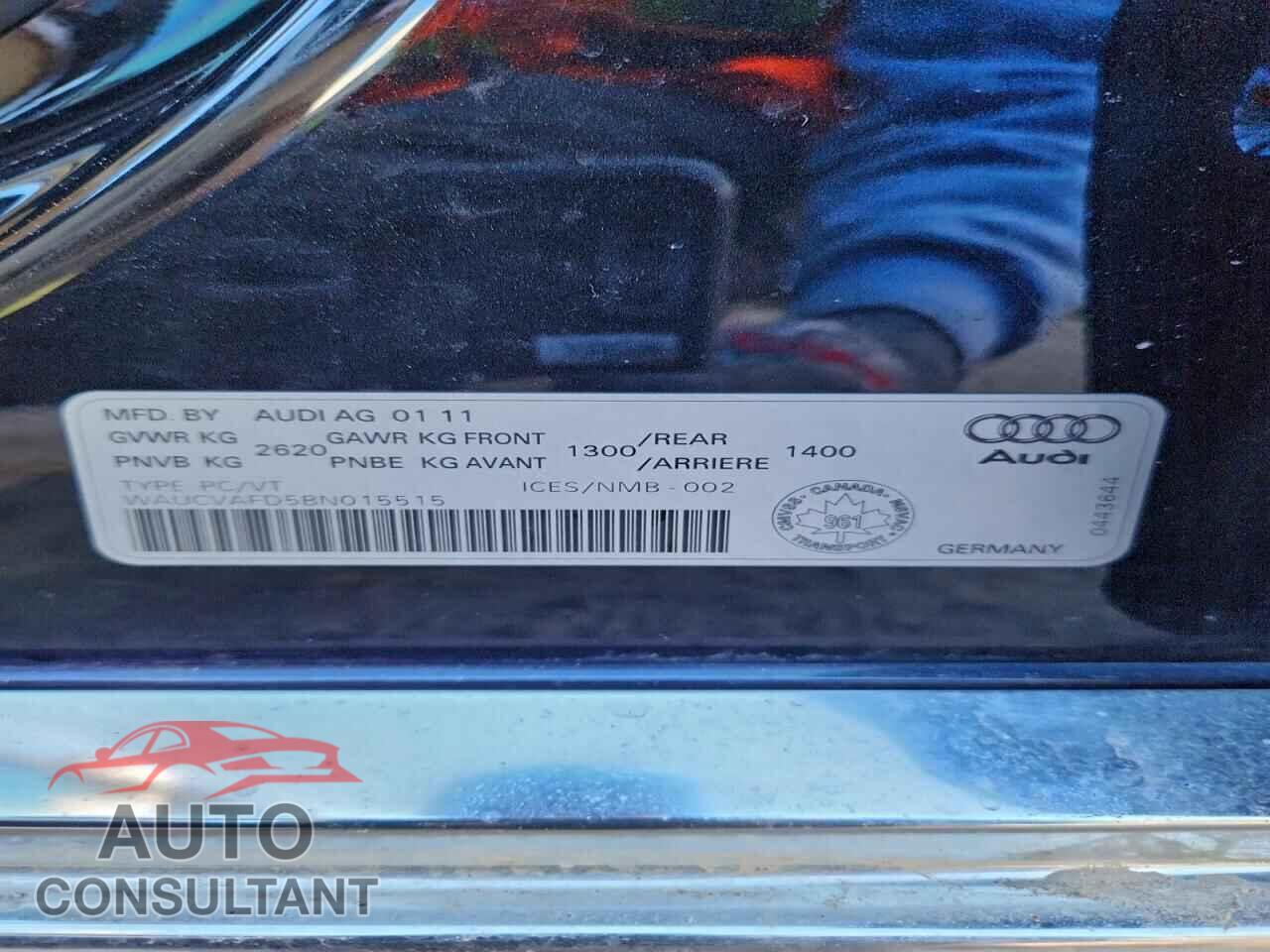 AUDI A8 2011 - WAUCVAFD5BN015515