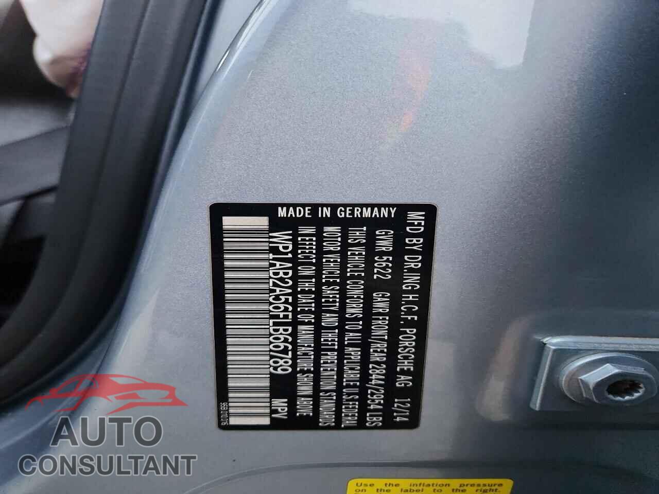 PORSCHE MACAN 2015 - WP1AB2A56FLB66789