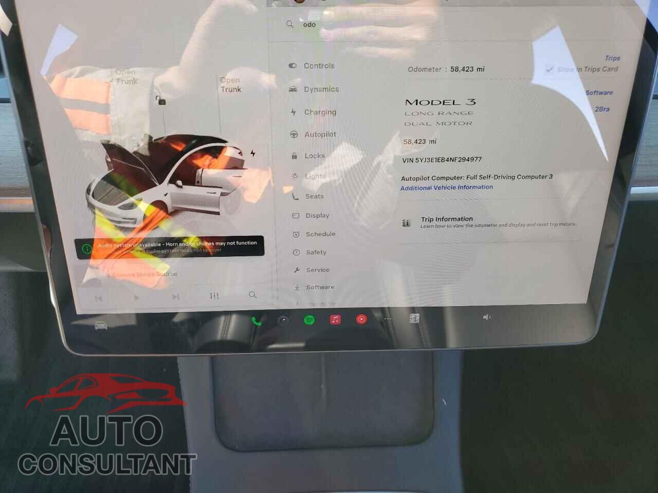 TESLA MODEL 3 2022 - 5YJ3E1EB4NF294977