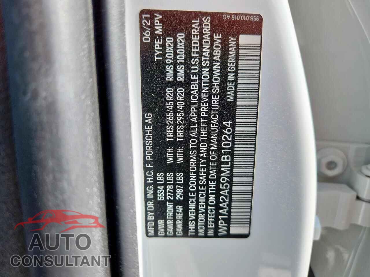 PORSCHE MACAN 2021 - WP1AA2A59MLB10264