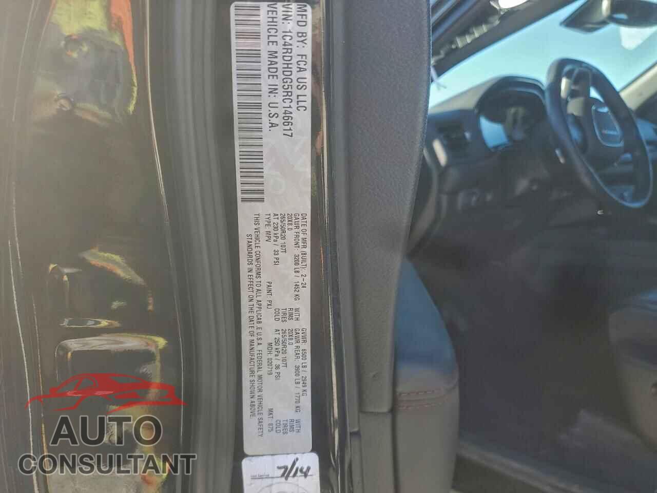 DODGE DURANGO 2024 - 1C4RDHDG5RC146617