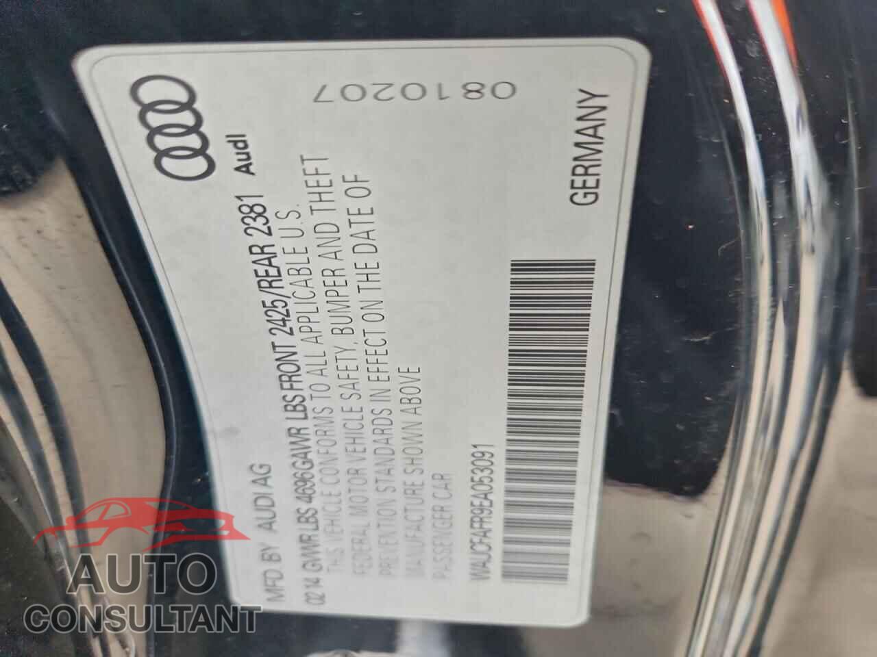 AUDI A5 2014 - WAUCFAFR9EA053091