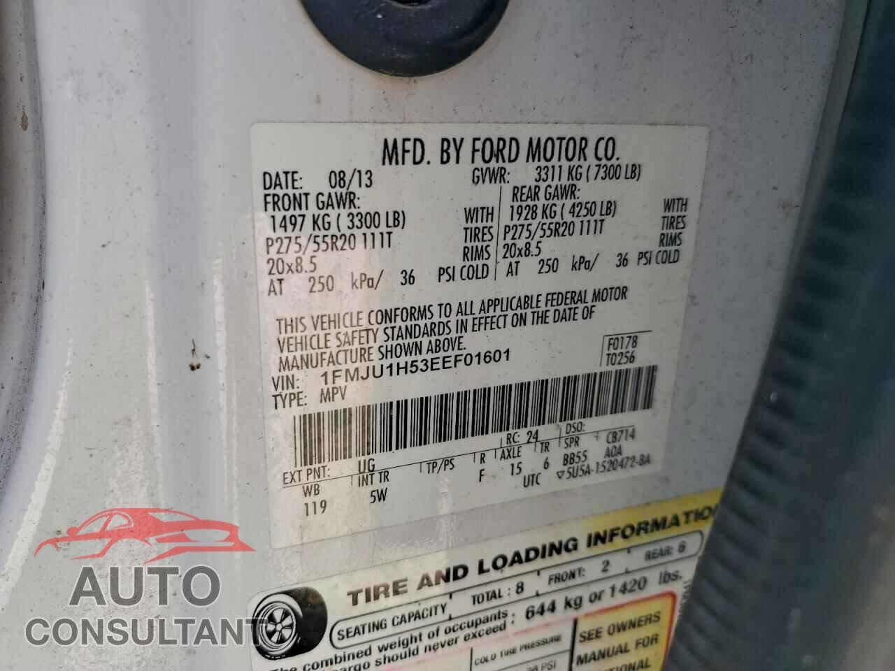 FORD EXPEDITION 2014 - 1FMJU1H53EEF01601