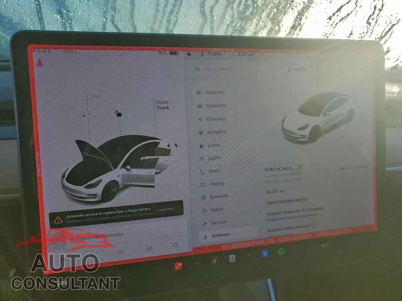 TESLA MODEL 3 2018 - 5YJ3E1EB6JF146775