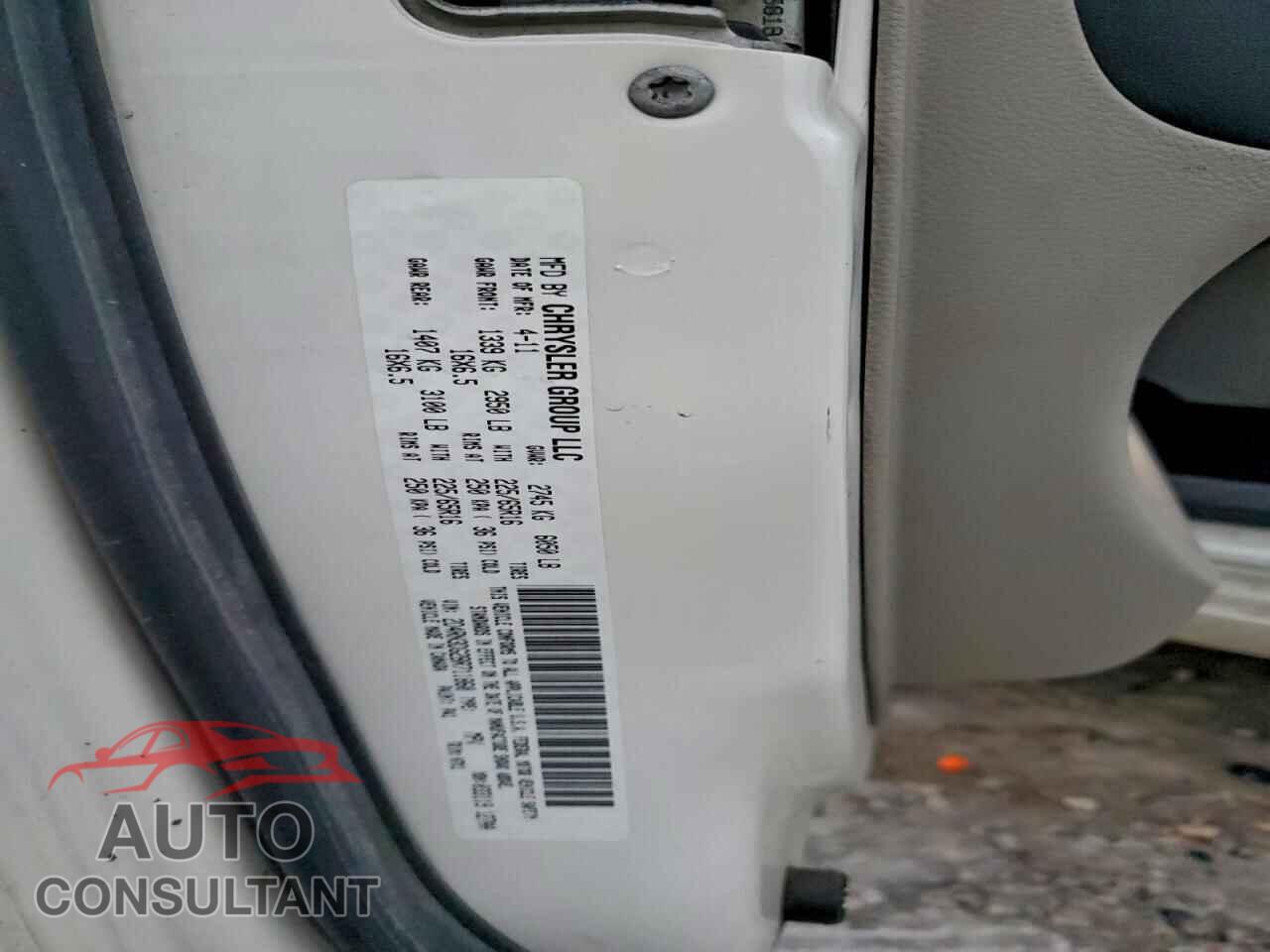 DODGE CARAVAN 2011 - 2D4RN3DG2BR711860