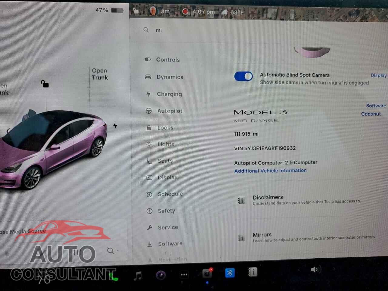 TESLA MODEL 3 2019 - 5YJ3E1EA6KF190932