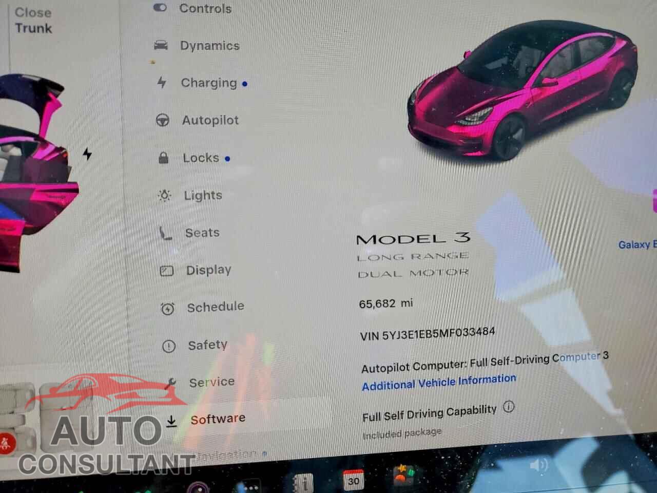 TESLA MODEL 3 2021 - 5YJ3E1EB5MF033484