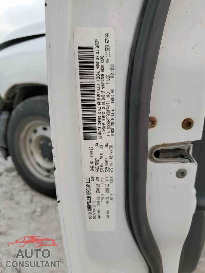 DODGE RAM 1500 2012 - 1C6RD6FT7CS174101